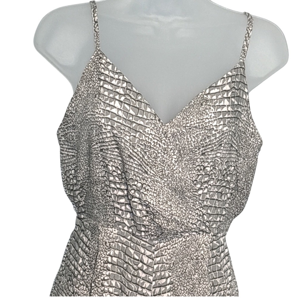 Khush XS Jumpsuit gray flowy Pockets animal print womens Snakeskin‎